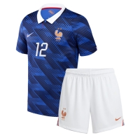Camiseta Francia Randal Kolo Muani #12 Primera Equipación Replica Mundial 2026 para niños mangas cortas (+ Pantalones cortos)
